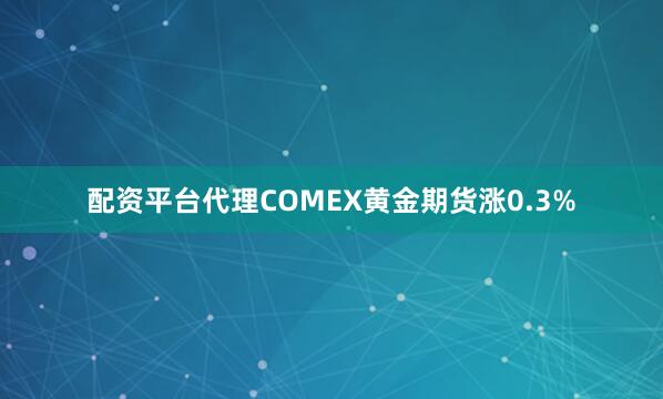 配资平台代理COMEX黄金期货涨0.3%