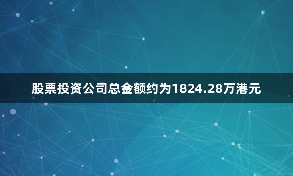 股票投资公司总金额约为1824.28万港元