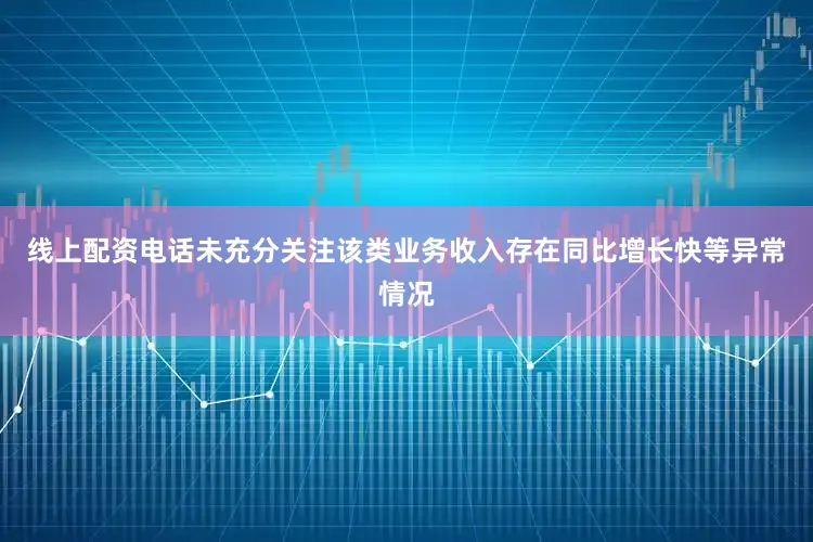 线上配资电话未充分关注该类业务收入存在同比增长快等异常情况