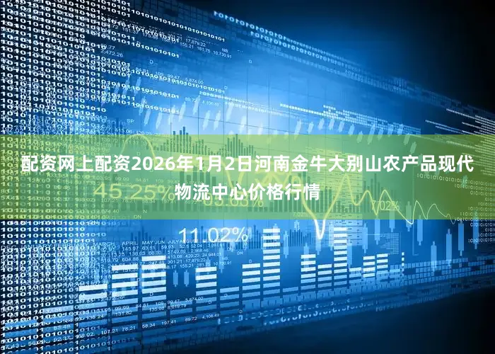配资网上配资2026年1月2日河南金牛大别山农产品现代物流中心价格行情